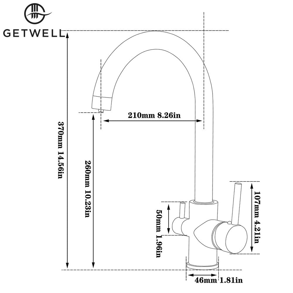Sinuosity 3 utas rozsdamentes csaptelep – 2. kép
